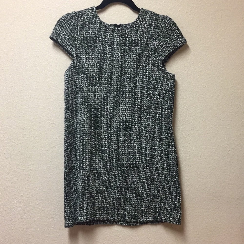 Black and cream knit dress